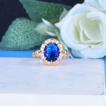 Load image into Gallery viewer, NJ - Royal Blue Spinel Sapphire Adjustable Ring