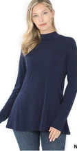 Load image into Gallery viewer, ZEN - Long Sleeve Round Neck A-Line Top - Multiple Colors Available