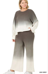 ZEN - French Terry Lounge Set - Plus Size - Ash Grey