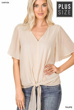 Load image into Gallery viewer, ZEN - Plus Double Layer Chiffon Top - Multiple (Lite Green, Taupe)