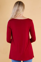 Load image into Gallery viewer, JAY - V-Neck Long Sleeve Cardigan Top - Red