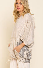 Load image into Gallery viewer, POL - &quot;Not Too Aztec-y&quot; Knit Half Sleeve Hoodie Top - Sand Castle