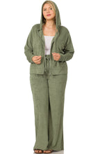 Load image into Gallery viewer, ZEN - PLUS Zip Up Hoodie Jacket &amp; Pants Set (Loop Terry) - Lite Olive