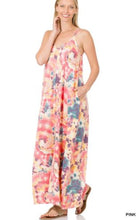 Load image into Gallery viewer, ZEN - Tie Dye Maxi Cami Dress w/ Pockets - Large