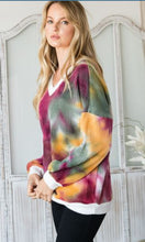 Load image into Gallery viewer, CY - Tie Dye Waffle Long Sleeve Top