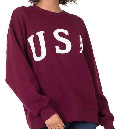 ZEN - USA Sweatshirt - Burgandy