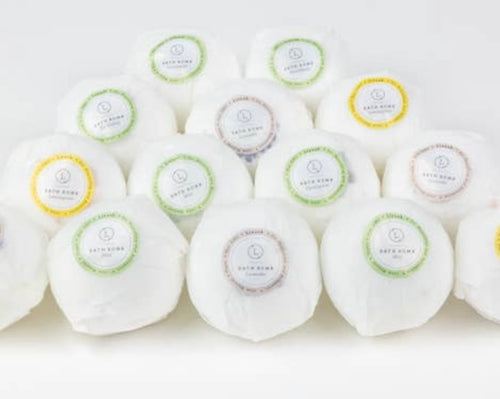 LZ - White Bath Bombs - 100% Natural (Mint, Eucalyptus)