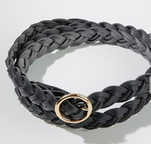 Load image into Gallery viewer, UMG - Braided Belt with Gold Buckle - Dark Brown, Natural, Black, Brown
