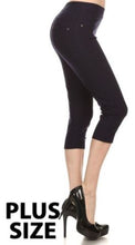 Load image into Gallery viewer, LD - Capri Jeggings PLUS (White, Black)