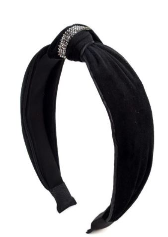 Selini New York - Headband - Black with Rhinestone