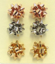 Load image into Gallery viewer, JM - Christmas Bow 3 Pair per Set Post Earrings - 2 Options