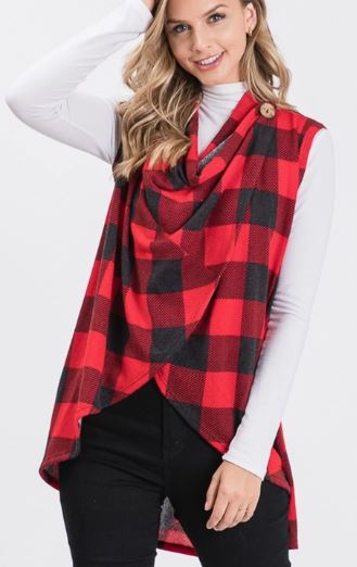 HEIM - Sleeveless Buffalo Plaid Vest