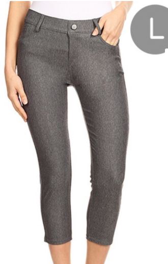 YEL - Capri Jeggings Grey - Large