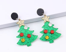 Load image into Gallery viewer, NJ - Christmas Acrylic Earrings - Trees - Green or Colorful