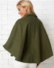 Load image into Gallery viewer, ER - Cloak Sleeve Zip Up Cape Overcoat