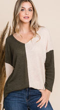 Load image into Gallery viewer, REBJ - Color Block Waffle Knit Top