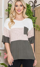 Load image into Gallery viewer, OF - Color Block w/ Pocket - White