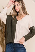 Load image into Gallery viewer, REBJ - Color Block Waffle Knit Top