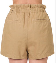 Load image into Gallery viewer, ZEN - Stone Wash Elastic Waist Shorts - Dark Beige
