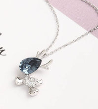Load image into Gallery viewer, NJ - S925 Silver Fawn &amp; Rhinestone Necklace