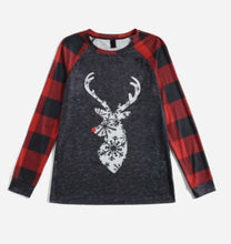 Load image into Gallery viewer, ER - Deer &amp; Buffalo Plaid Print Shirt