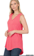 Load image into Gallery viewer, ZEN - Luxe Sleeveless V-Neck Hi/Low Top - Orange, Rose, Banana