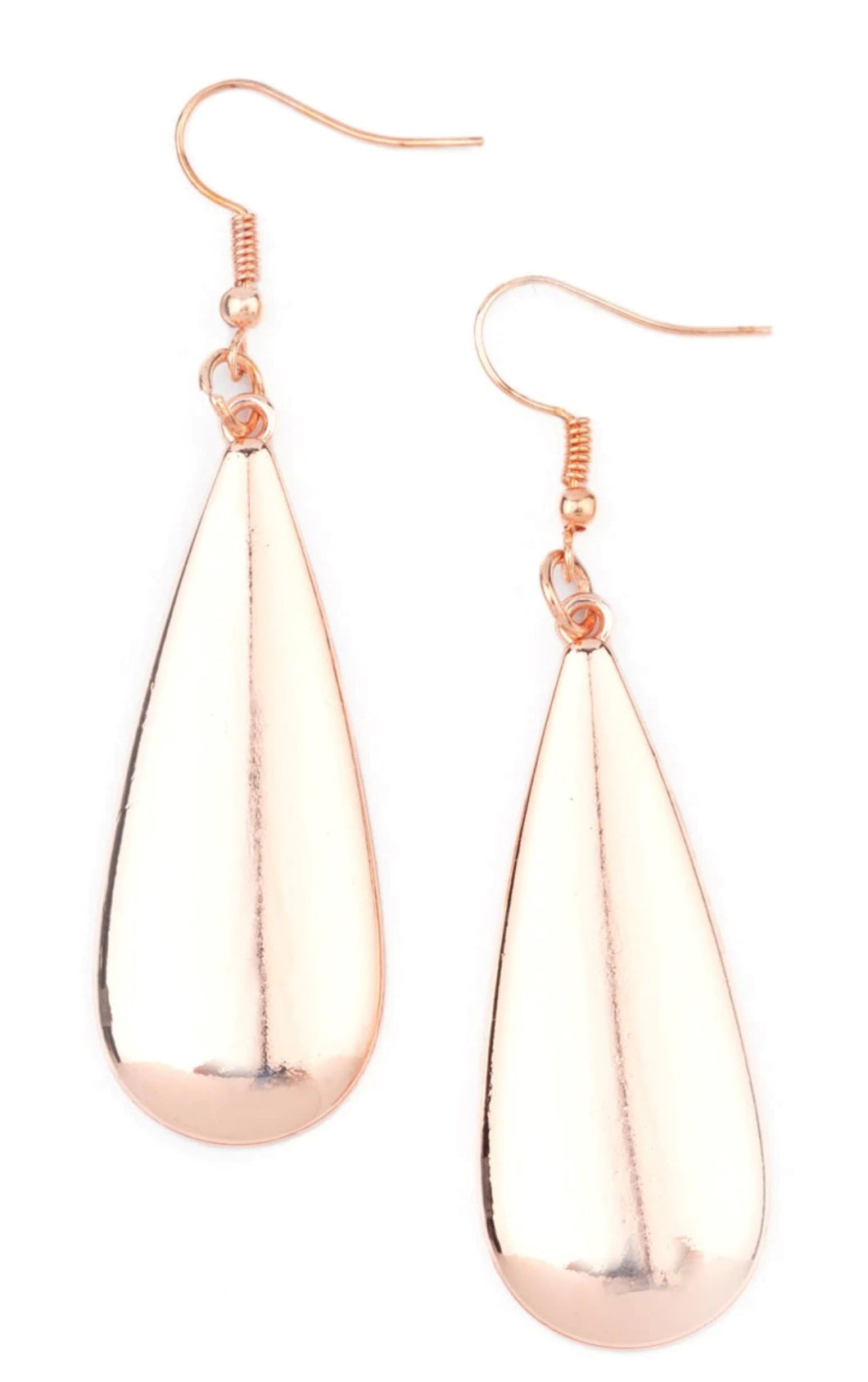 DD - Rose Gold Teardrop Earrings