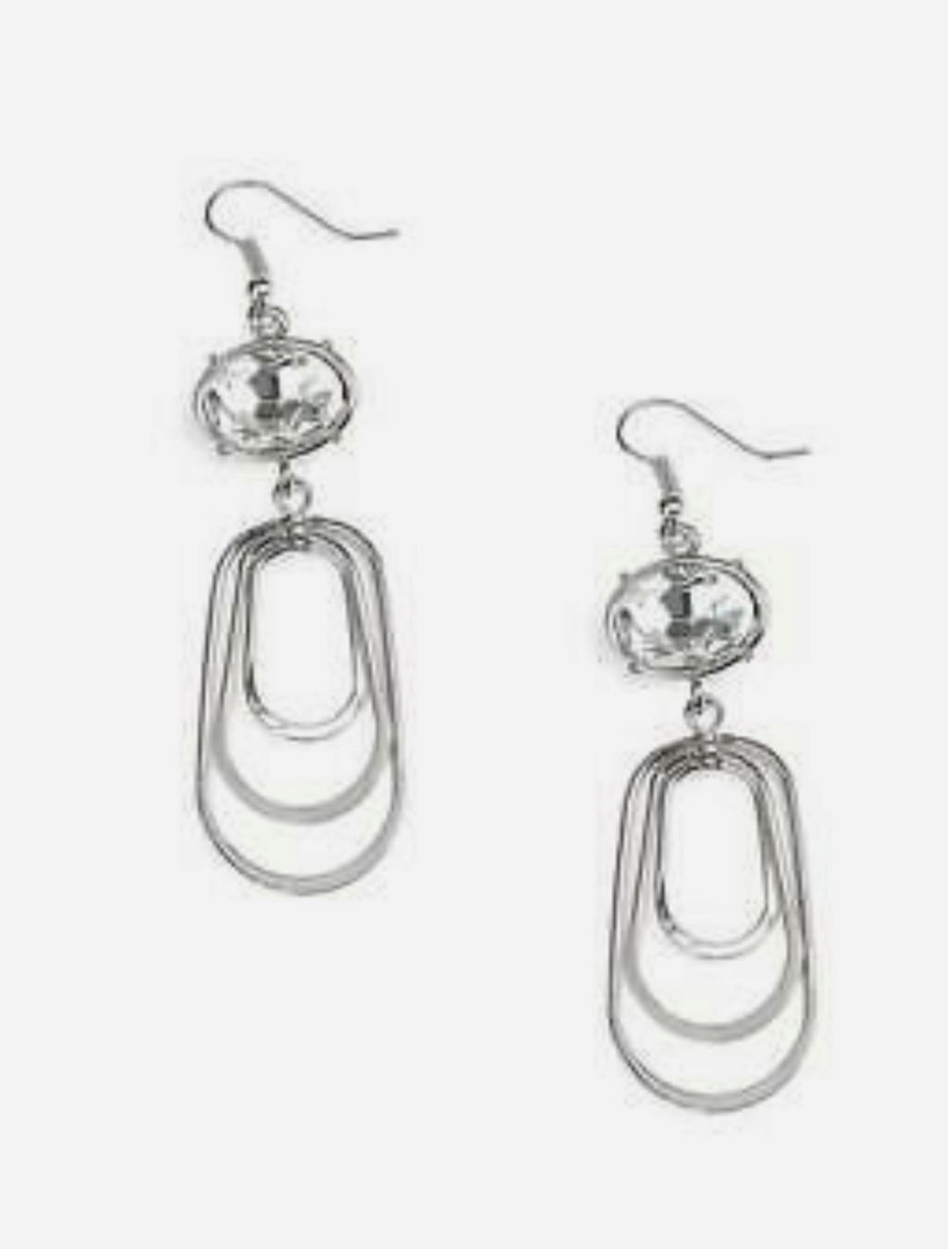 DD - White Gem Earrings