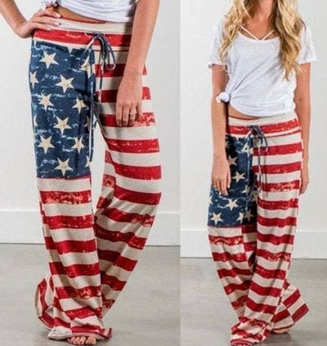 HA - Ladies American Flag Pants