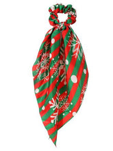 Load image into Gallery viewer, NJ - Christmas Hair Tie Streamers - Snowman, Snowflake, Gingerbread, Santa