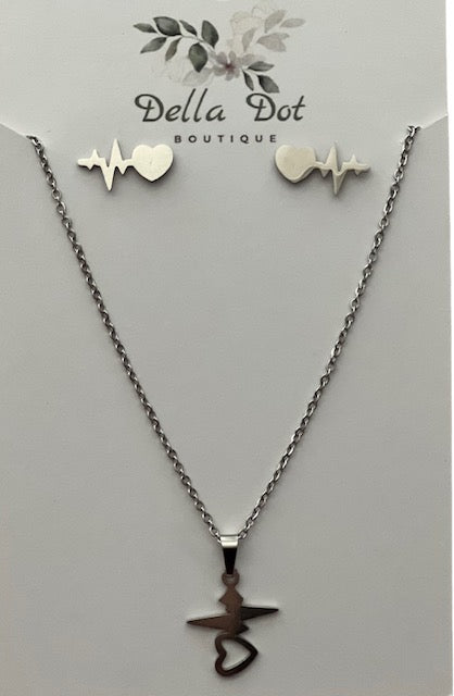 NJ - Heartbeat & Heart Set Stainless Steel