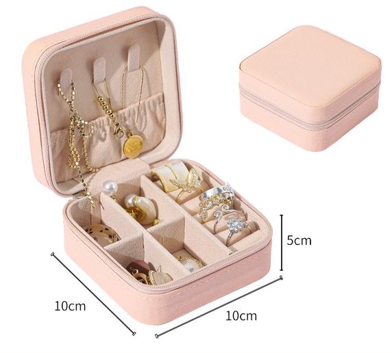 NJ - Jewelry Box - Pink, Beige, White, Black