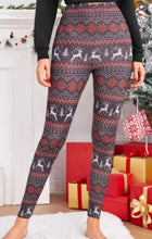 Load image into Gallery viewer, ER - Christmas Deer &amp; Chevron Print Leggings
