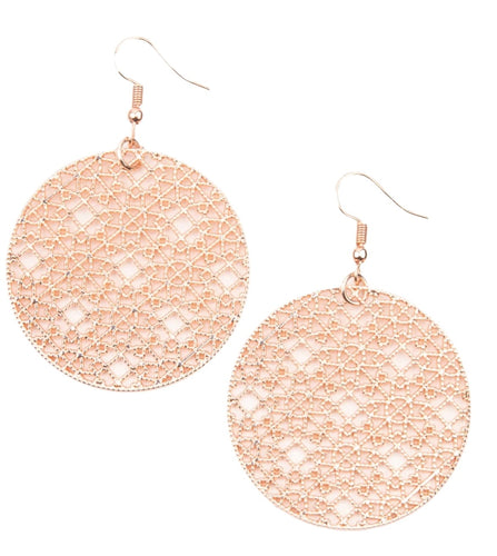 DD - Rose Gold Filigree Earrings
