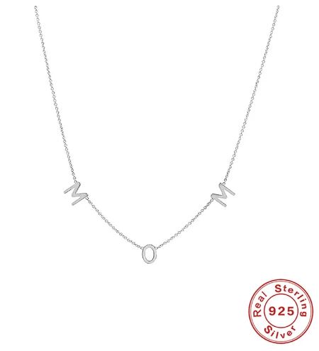 NJ - S925 Sterling MOM Necklace - Short