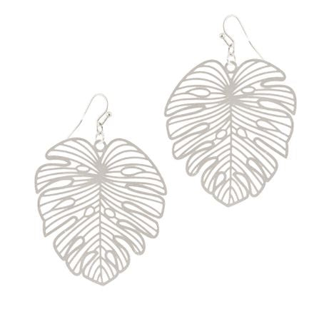 JM - Filigree Monstera Leaf Earring