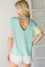 Load image into Gallery viewer, CY - Pastel Color Block Top (S-3LX)