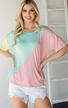 Load image into Gallery viewer, CY - Pastel Color Block Top (S-3LX)