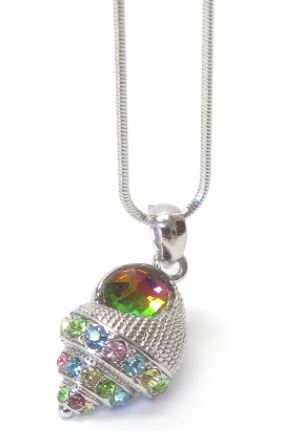 JM - Oil Spill & Multi Color Conch Shell Necklace