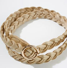 Load image into Gallery viewer, UMG - Braided Belt with Gold Buckle - Dark Brown, Natural, Black, Brown