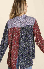 Load image into Gallery viewer, UMG - Mixed Floral Button Down Shirt - Navy/Red