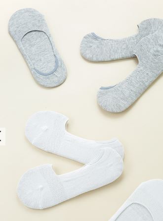 UMG - Invisible Socks with Silicone Gripper - Black, White, Grey