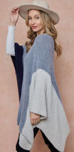 Load image into Gallery viewer, OnBlue - Color Block Open Eyelash Cardigan - Grey