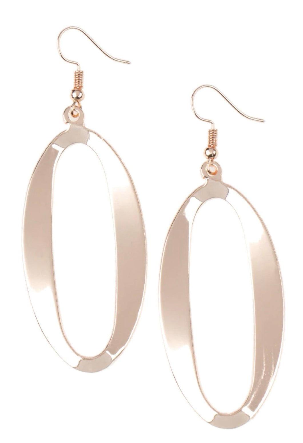 DD - Rose Gold Hammered Ribbon Earrings