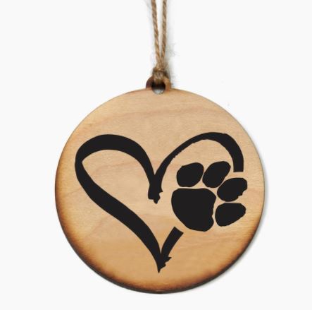 DL - Wooden Ornament - Paw
