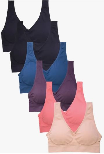 MVB - PLUS Plus Seamless Sports Bra - Black, Blue, Tan