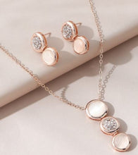 Load image into Gallery viewer, ER - Rose Gold &amp; Rhinestone Necklace Set