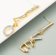Load image into Gallery viewer, NJ - S925 LOVE Earrings - Gold