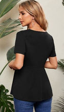 Load image into Gallery viewer, ER - Scallop Edge Peplum Top