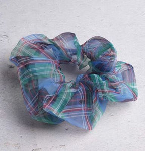 JAY - Plaid Scrunchies (Blue, Green, Multi, Pale, Yellow, Lavender)
